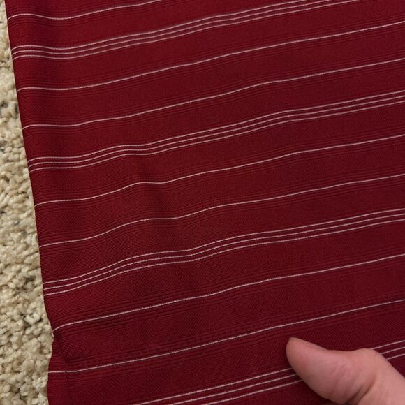 Nike Golf Fitdry Mens Polo Large Red White Striped Short Sleeve Shirt Polyester - Picture 10 of 11